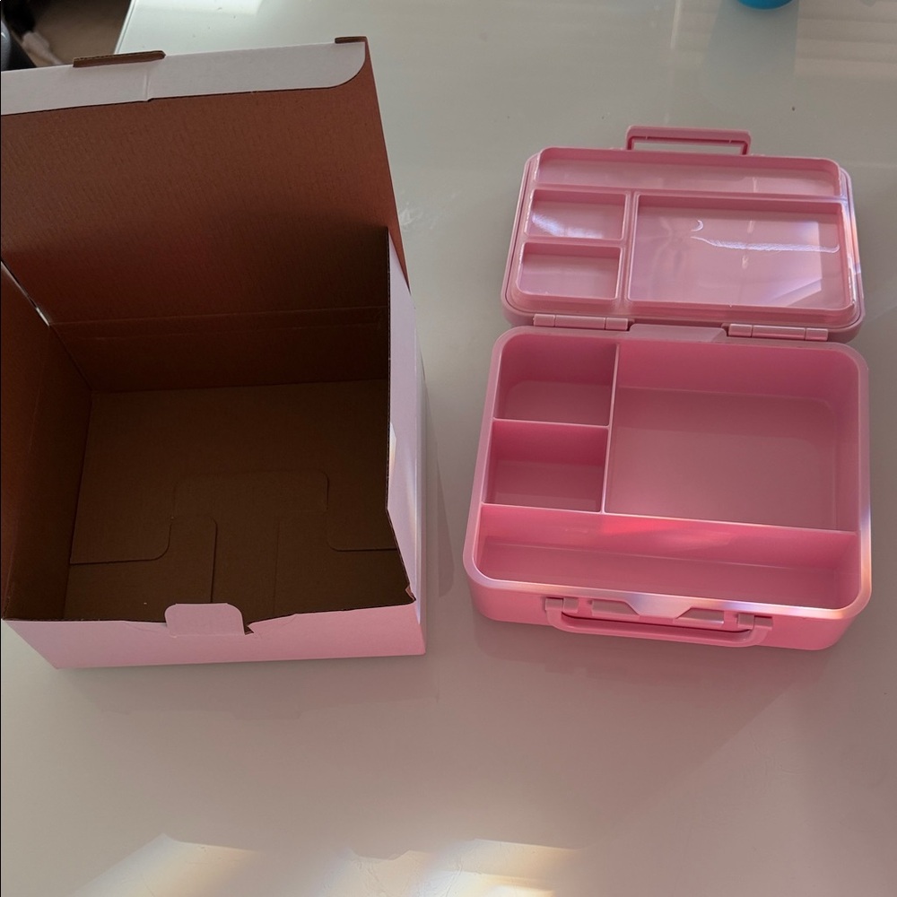 Pottery barn kids pink bento lunch box  Storage Organizer Box